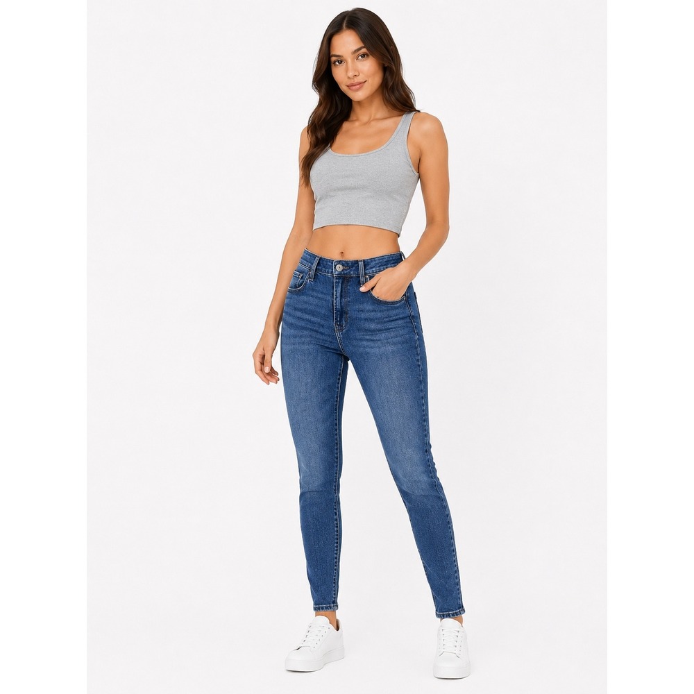 Old Navy Wow Super-Skinny Jeans Women Size 2 Blue High Rise Stretch Minimalist